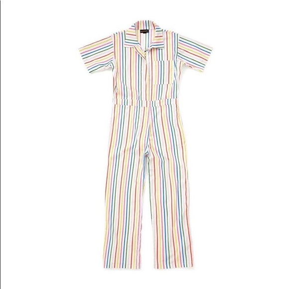 Nooworks Pants - Nooworks Rainbow Stripe Coveralls Jumpsuit